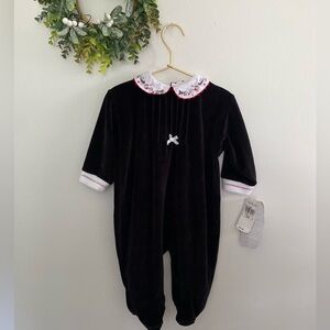 Little Me Velour Bodysuit